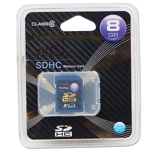 A Data 8GB Turbo SDHC Flash Memory Card